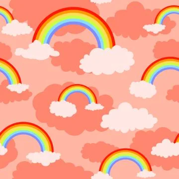 Cute Rainbow pattern Illustrazione stock