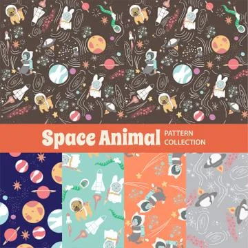 Cute Rainbow Seamless Texture Pattern Collection Stock Illustration