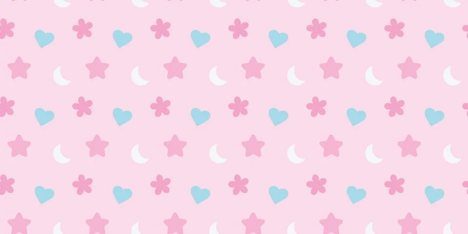 Cute random icons seamless repeat pattern vector background イラスト素材