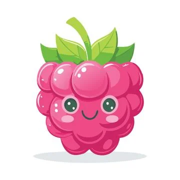 A cute Raspberry fruit illustration Stock Illustration
