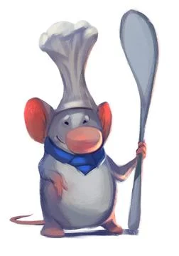 Cute rat chef Stock Illustration