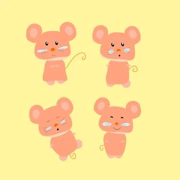 Cute rats vector Stock Illustration