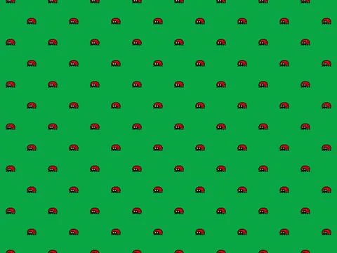 Cute red 8 bit lady bird or bug pattern background - high res 4k wallpaper Stock Illustration