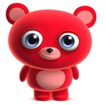 Cute red bear 스톡 일러스트