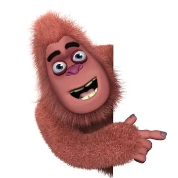 Cute red bigfoot Stock Illustration