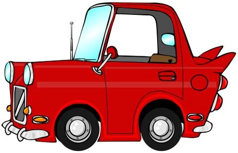 Cute red car Illustrazione stock