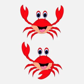 Cute red crab Stock Illustration