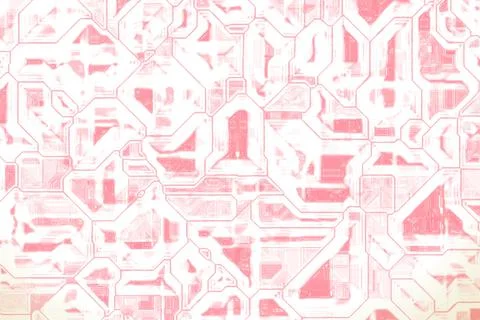 Cute red cybernetic optic wire template digital art background illustration Stock Illustration