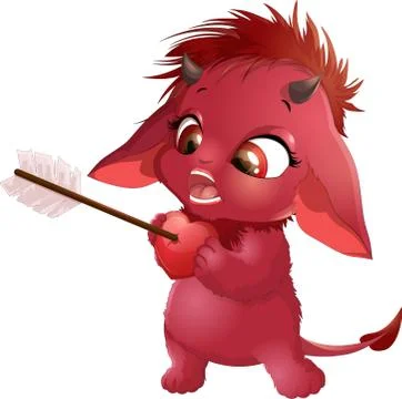Cute red devil Stock Illustration