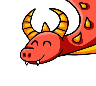 Cute Red Dragon Stock Illustration
