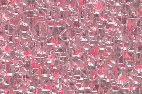 Cute red electronic crystals template digital art background texture Illustrazione stock