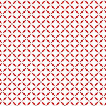 Cute red floral pattern on a white background Stock Illustration