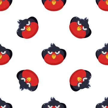Cute Red Macaw Seamless Pattern Illustrazione stock