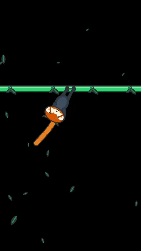 Cute Red Panda Pendulum Swing On Bamboo Loop Video stock 330733899