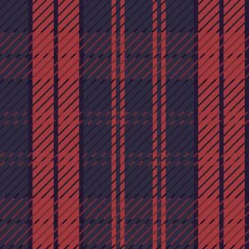 Cute red plaid vector seamless pattern. Checkered scottish flannel print for Stock Illustration