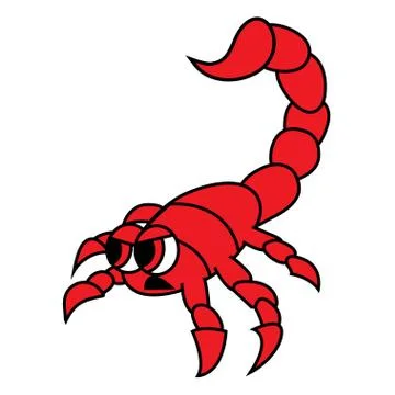 Cute red scorpion Illustrazione stock