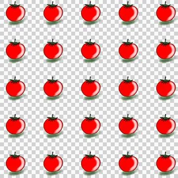Cute red tomato seamless pattern illustration Stock Illustration