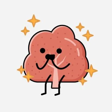 Cute Red Tree Mascot Vector Character in Flat Design Style Stock Illustration