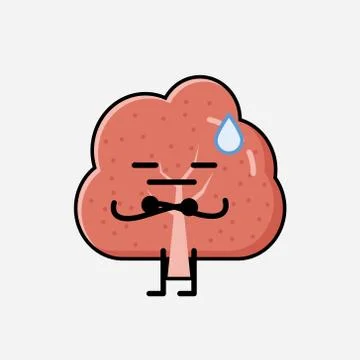 Cute Red Tree Mascot Vector Character in Flat Design Style Illustrazione stock