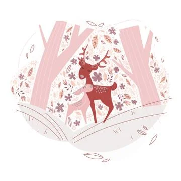 Cute reindeer Stock Illustration