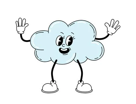 Cute retro character vector concept Illustrazione stock