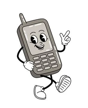 Cute retro character vector concept Stock Illustration