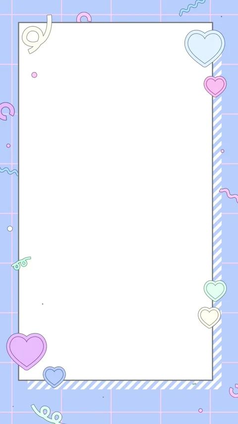 Cute Retro Pop Pastel Loop Background With Moving Hearts And Symbols Stock Footage 327442447