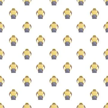 Cute retro robot toy pattern design background Illustrazione stock