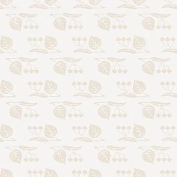 Cute retro seamless pattern with flowers and leaves Stock Illustration