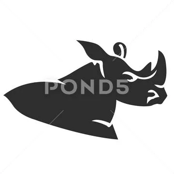 Cute Rhino Logo, Predator logo, zoo Vector, Wild Animal vector, Rhino ...