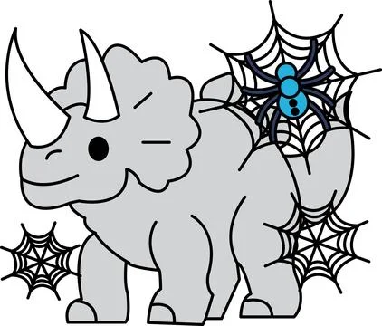 Cute rhino with playful expression, winking eye Ilustración de archivo
