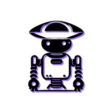 Cute Robot Character Design. Concept of technology, innovation, and future. Stock Illustration