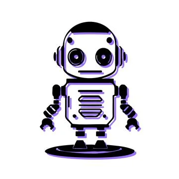 Cute Robot Illustration. Concept of Technology, Future, AI Stock Illustration