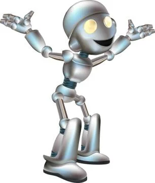 Cute robot illustration Stock Illustration