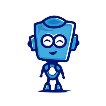 Cute robot illustration Stock Illustration