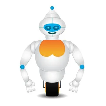 Cute  robot isolated Stock Illustration