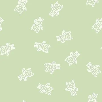 Cute robot line seamless pattern イラスト素材