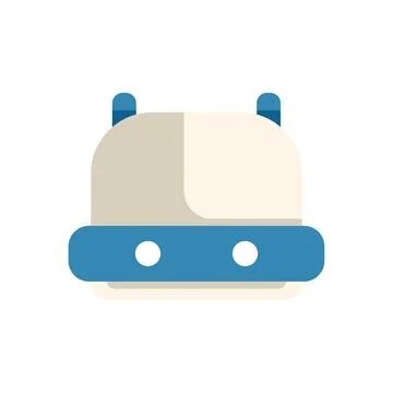 Cute robot looking straight ahead isolated on white background イラスト素材