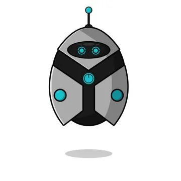 Cute Robot Mascot Stock Illustration