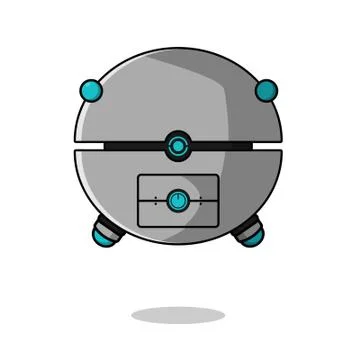 Cute Robot Mascot Stock Illustration