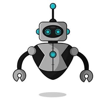 Cute Robot Mascot Stock Illustration