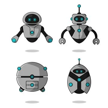 Cute Robot Mascot Stock Illustration