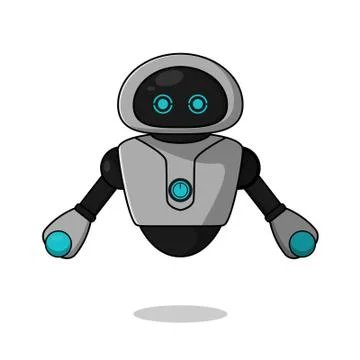 Cute Robot Mascot Stock Illustration