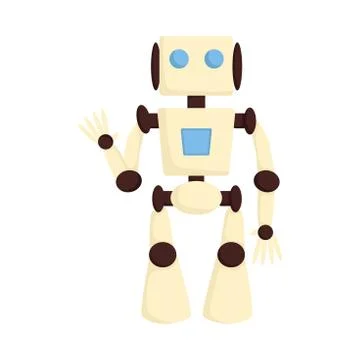 Cute Robot Modern High Tech Innovation Technology Concept Cartoon Style Vector 스톡 일러스트