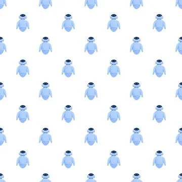 Cute robot pattern for artificial intelligence technology Stockillustratie