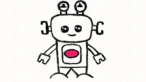 Cute Robot Technology Animation Stock Footage 341766231