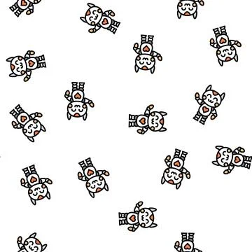 Cute robot vector seamless pattern Illustrazione stock