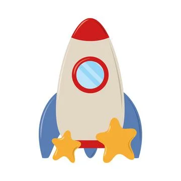 Cute rocket toy Illustrazione stock