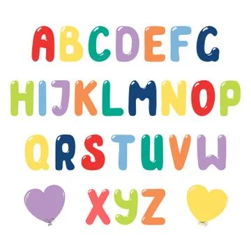Cute roman alphabet イラスト素材