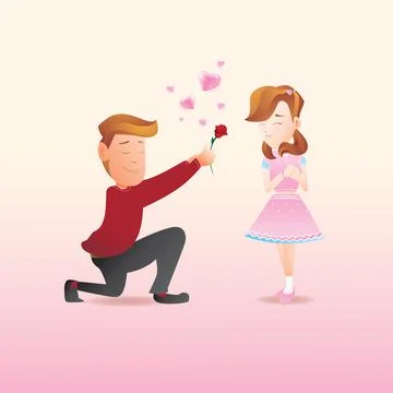 Cute romantic couples on date Illustrazione stock